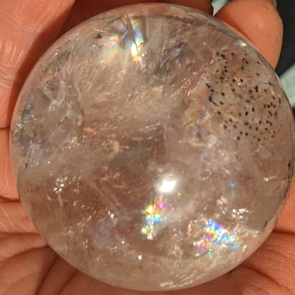 Beautiful rare crystal quartz ball w owl stand - Picture 7 of 10